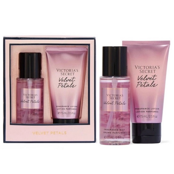 Victoria's Secret Velvet Petals Fragrance Mist & Lotion Gift Set - Pink NEW - Picture 2 of 5